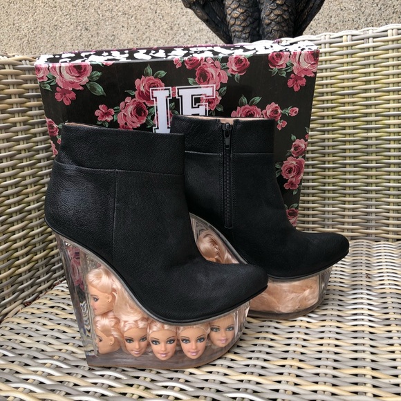 Jeffrey Campbell Icy Barbie Boots 8 Doll Head NEW - Picture 12 of 16